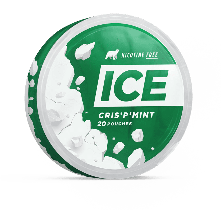 ICE Pouch Cris'P'Mint nicotine-free pouches can
