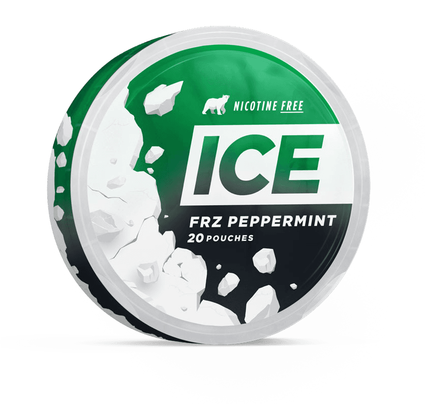 ICE Pouch FRZ Peppermint nicotine-free pouches can