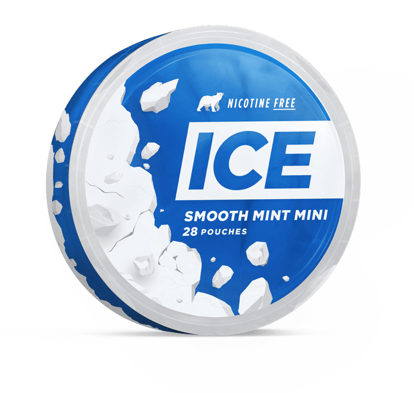 ICE Pouch Smooth Mint Mini nicotine-free pouches can